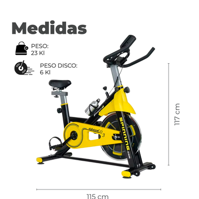 Imagen 2 del producto Bicicleta Spinning Estática Q2 Pro 6 KG con Monitor