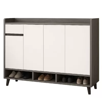 Zapatero Silver 4 Puertas con Cajon Organizador Estante 140Cm