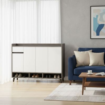 Imagen 2 del producto Zapatero Silver 4 Puertas con Cajon Organizador Estante 140Cm