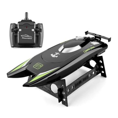 Lancha Juguete A Control Remoto Doble Motor Negro