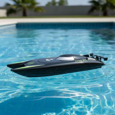 Imagen 2 del producto Lancha Juguete A Control Remoto Doble Motor Negro