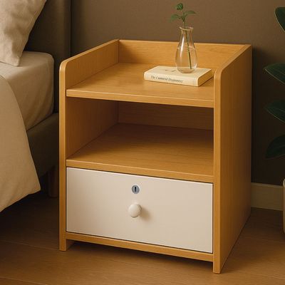 Imagen 2 del producto Velador Bicolor 2 Niveles 1 Cajon con Llave 40x33x27 Cm