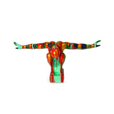 Adorno Deco Escultura Abstracta Atleta en Equilibrio