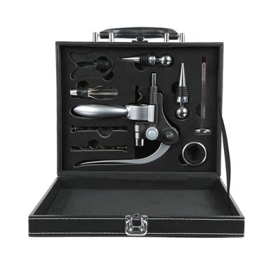 Set Maletin Descorchador De Vino Ecocuero Elegante