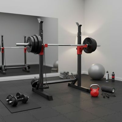 Imagen 2 del producto Atril Rack Squat Sentadillas Ajustable Para Barra
