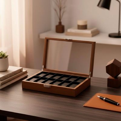 Imagen 2 del producto Caja Estuche Organizadora 12Relojes Madera de Lujo