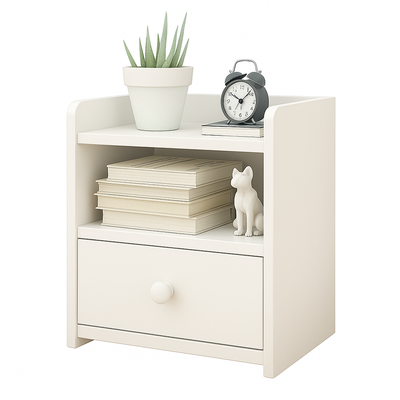 Velador Moderno 2 Niveles 1 Cajon 41x26x33 cm