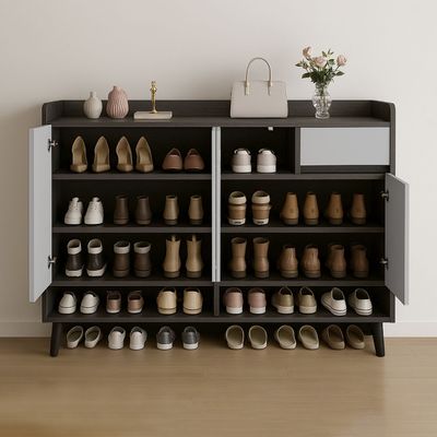 Imagen 2 del producto Zapatero Blackey 4 Puertas Organizador Estante + Cajón 118cm