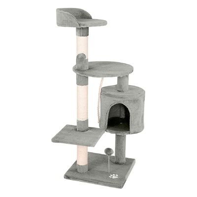 Rascador Para Gato Tipo Torre Grande 3 Niveles 112 cms. + Cuerda