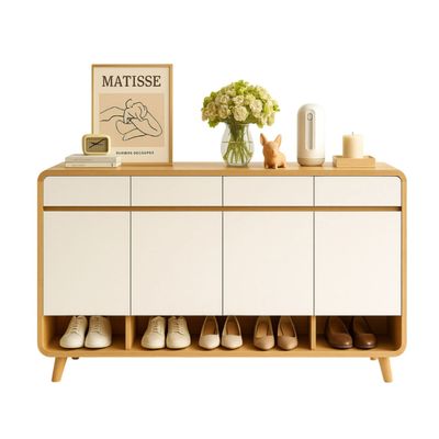 Zapatero Round Toe 4 Puertas Con Cajones Maple 140cm