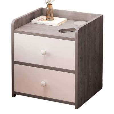 Velador Grey 2 Cajones 41x34x26 Cm