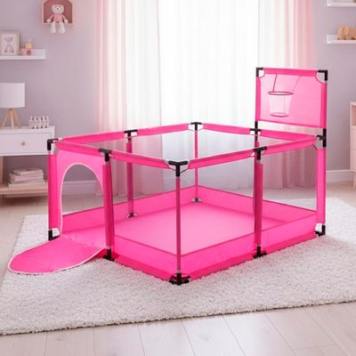 Imagen 2 del producto Corral de Seguridad Bebe 126cm Con Aro y Pelotitas Fucsia