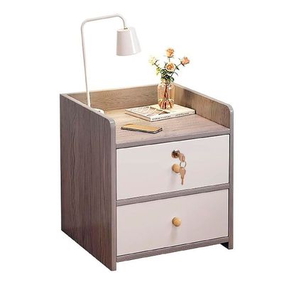 Velador Grey 2 Cajon Con 1 Llave 41x34x26 Cm