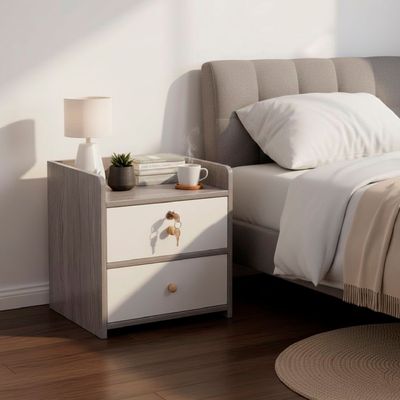 Imagen 2 del producto Velador Grey 2 Cajon Con 1 Llave 41x34x26 Cm