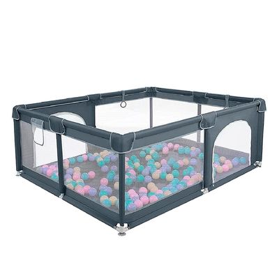 Corral de Seguridad Bebe 180cm Rectangular Gris