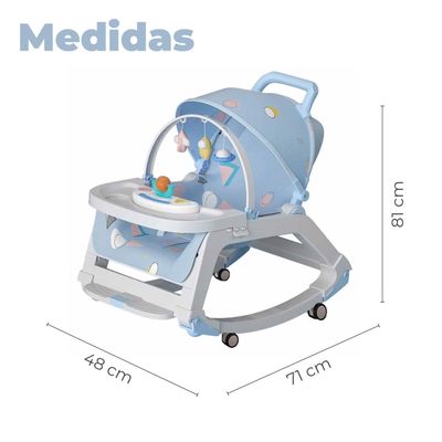 Imagen 2 del producto Silla Mecedora De Comer Bebe 5 En 1 Reclinable Safe Baby
