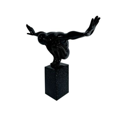 Imagen 2 del producto Adorno Escultura Atleta en Equilibrio Minimalista Negra 
