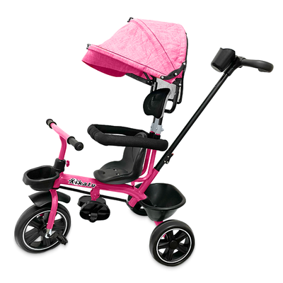 Triciclo Coche Infantil 5 En 1 Con Toldo y Mango
