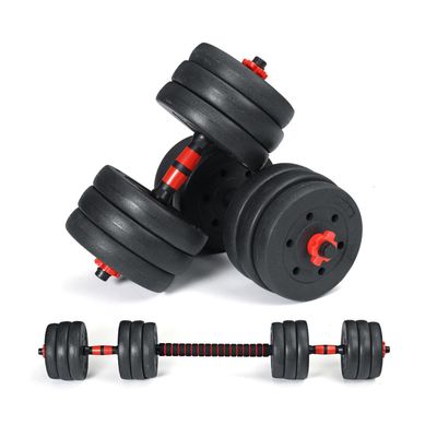Set de Mancuernas de 20 Kg con Union Red+ Barra