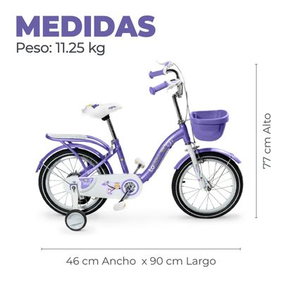 Imagen 2 del producto Bicicleta Niña Infantil De Paseo Owl Rueditas Aro 12