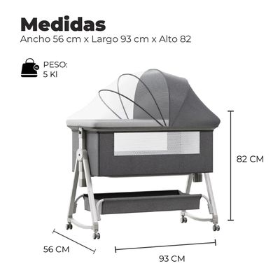 Imagen 2 del producto Cuna Colecho Moises Bebe Mecedora 6 Alturas  Safe&soft