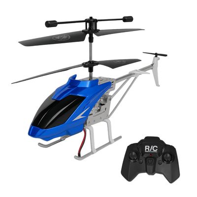 Helicóptero Avión Recargable Niños Control Remoto Azul