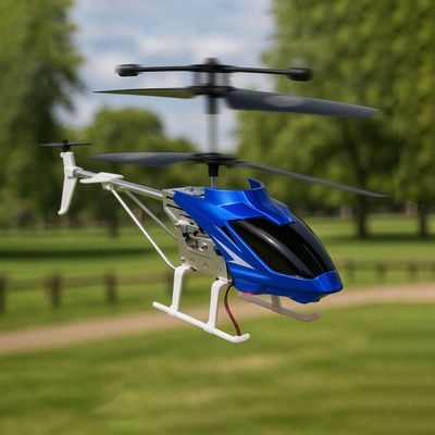 Imagen 2 del producto Helicóptero Avión Recargable Niños Control Remoto Azul