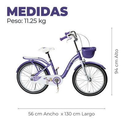 Imagen 2 del producto Bicicleta Niña Infantil De Paseo  Owl Rueditas Aro 20