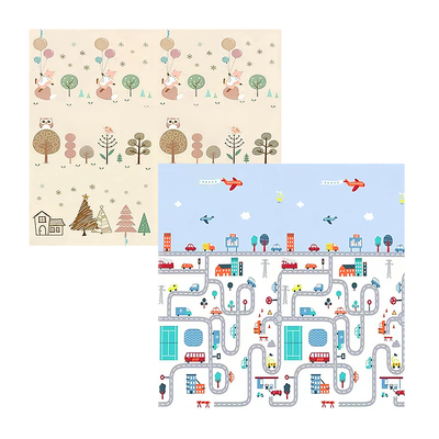 Imagen 2 del producto Alfombra Antigolpe Bebe Plegable Reversible Autito + Bolso 