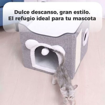 Imagen 2 del producto Cama Mascota Soft Confort Plegable Orejitas Con Techo 39cm