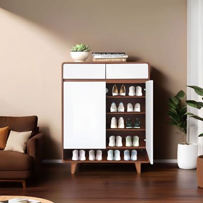 Imagen 2 del producto Zapatero Elegance Puertas y Cajones Organizador Estante 60Cm