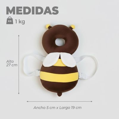 Imagen 2 del producto Mochila Protectora Cabeza Bebes Cojin Antigolpes Abejita 