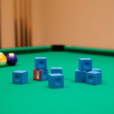 Imagen 2 del producto Set 12 Tiza De Pool Azul Gruesa 