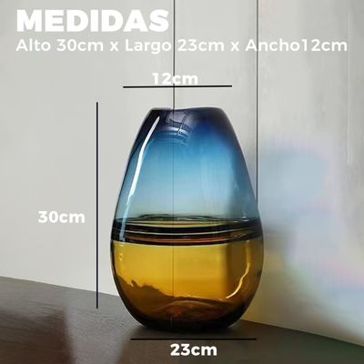 Imagen 2 del producto Florero Jarron Decorativo Ovalado Minimalista Italy 30 cms.