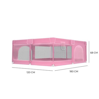 Imagen 2 del producto Corral de Seguridad Bebe 180cm Rectangular Rosado