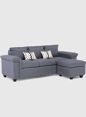 Imagen 2 del producto Sofá 3 cuerpos Sicilia + 1 Pouf Tela