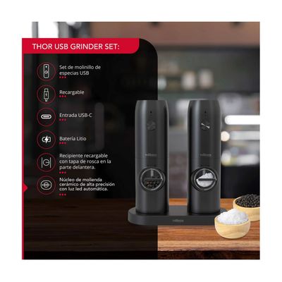 Imagen 2 del producto Moledor de Especias Thorben Usb Grinder Set
