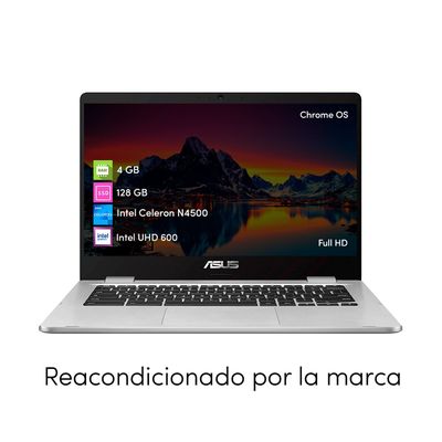 Imagen 2 del producto Notebook Chromebook Asus Celeron 4GB 128GB SSD Chrome Os 14 FHD