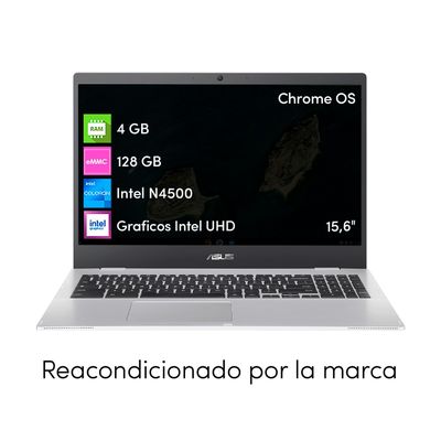 Imagen 2 del producto Notebook Chromebook Asus Celeron 4GB 128GB SSD 15.6' FHD