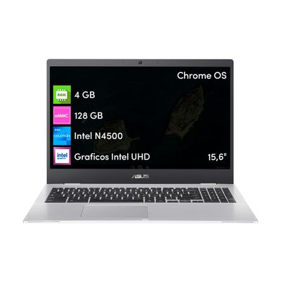 Notebook Chromebook Asus Celeron 4Gb 128Gb Ssd 15.6' Fhd