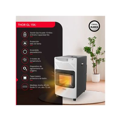 Imagen 2 del producto Estufa a Gas Thorben Gl 15K White