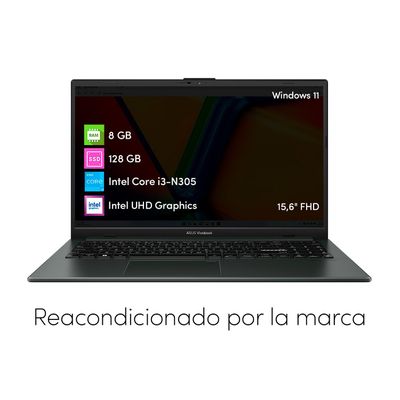 Imagen 2 del producto Notebook Asus Vivobook Go Intel Core i3 8GB 128GB SSD 15.6' FHD