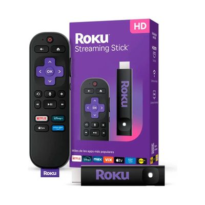 Imagen 1 del producto Dispositivo de Streaming Roku Stick HD 2025 Negro