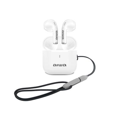 Audífonos Inalámbricos Aiwa Táctil Función Tws Aw-twsg100w Blanco