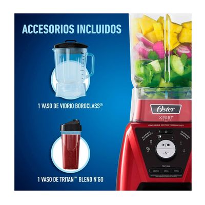 Imagen 2 del producto Licuadora Oster Xpert Series Roja Control Textura 2L 1100W