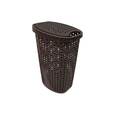 Cesto de Ropa Ratan Oval 10kg Café