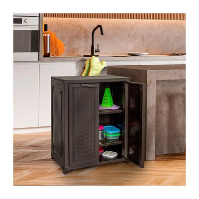 Imagen 2 del producto Mueble Organizador 2 Niveles Ratan 70x95x45cm