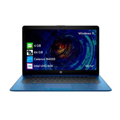 Notebook Hp Stream Intel Celeron 4gb 64gb 14 Hd Win11 Azul