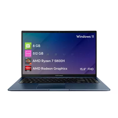 Imagen 1 del producto Notebook Asus Vivobook Ryzen 7 8GB 512GB SSD 15.6 FHD Win11