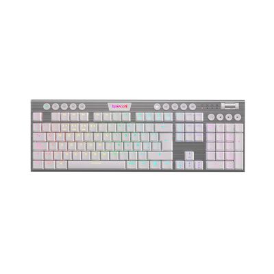 Teclado Inalámbrico Redragon Horus FS White Red Switch Esp